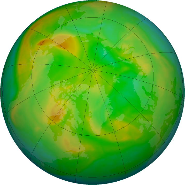 Arctic ozone map for 04 June 2008
